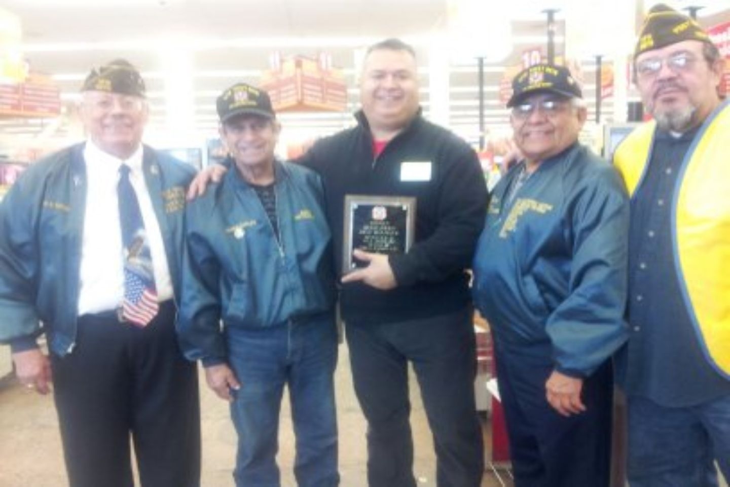 Receives a Life Time Award for Supporting VFW Post 9676