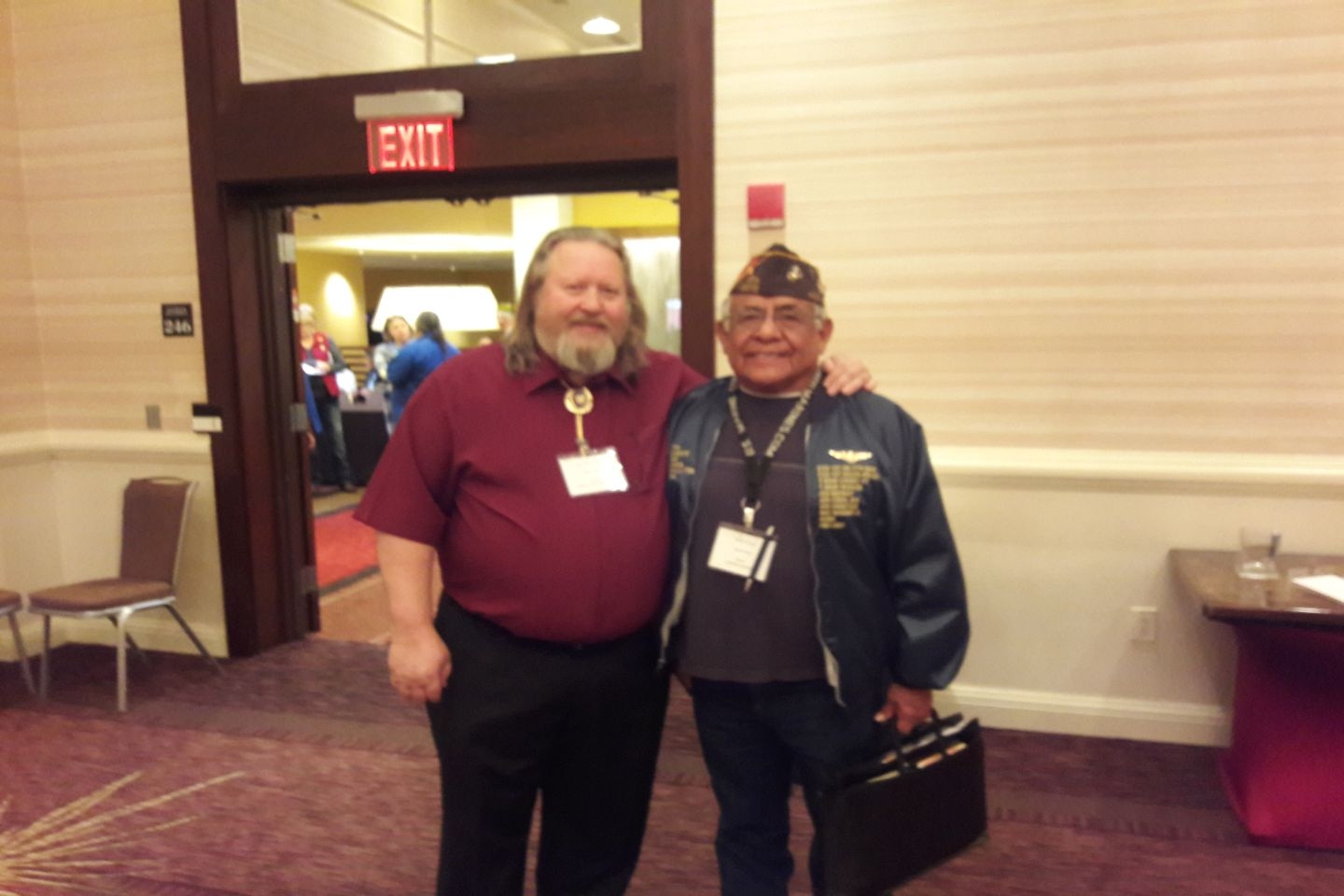 Commander Pino and State Quartermaster Dave Fouse at Mid-Winter Convention
