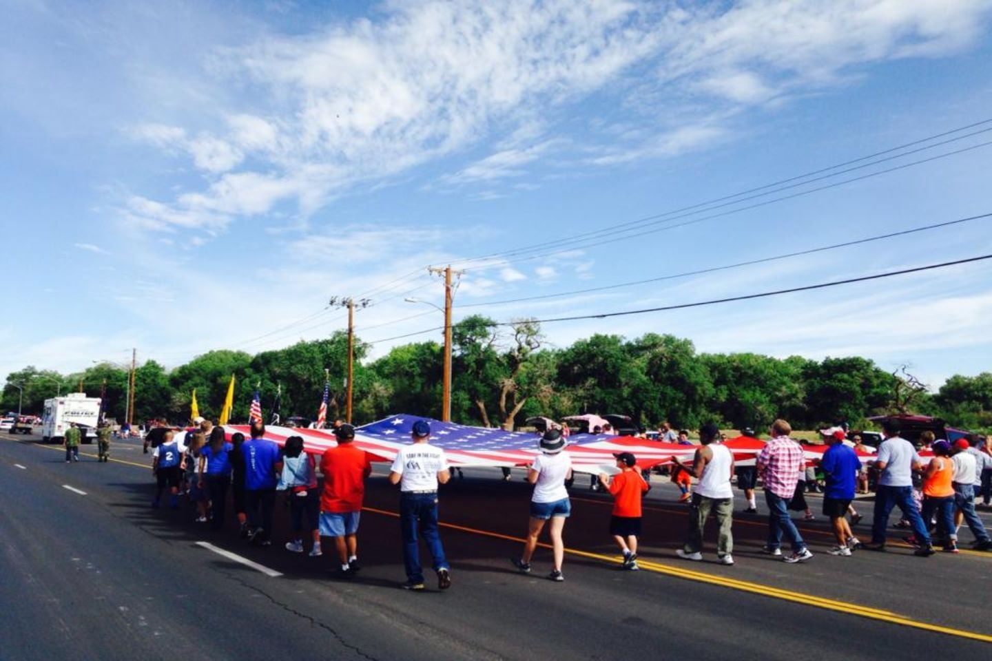Post's Large 30'x6' US Flag in the 4th of July Parade
