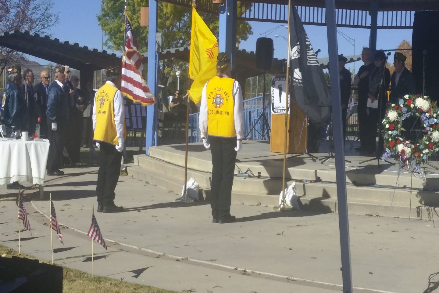 Post Color Guard at Veterans Day Ceremony